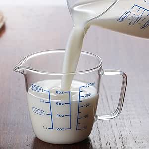 Misurino in Vetro Borosilicato 500ml Tazza Graduata da
