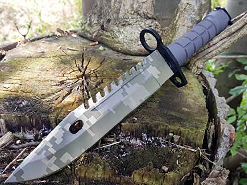 U.S. Army M-9 Typ-3C - Multipurpose M9 CAMO Militär Bajonett mit extrem Sägerücken - taktisches Kampfmesser