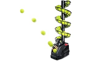 TEKNIGOO Allenamento Tennis(può Contenere 30 Palline) TennisTrainer,Macchina da Tennis Adatto a Principianti/Bambini/Allenatore/Cortile e Campo,AC/Batteria&Cavo USB