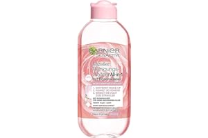 ‎GARNIER Garnier All-in-1 Mizellen Reinigungswasser mit Rosenwasser für einen besonderen Glow, Make up Entferner und Gesichtsreinigung für empfindliche Haut, Skin Active, 1 x 400 ml