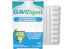 GAVIDigest Flatulences & Ballonnements, 15 gélules, sans gluten, sans lactose