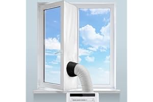 AeroGlo Air Conditioner Window Kit 400cm, Universal AC Window Seal for Portable Air Conditioner and Tumble Dryer, Air Conditioner Window Seal With Drawstring Easy to Install,No Need to Drill