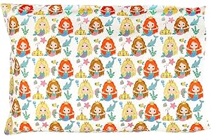 ALMATEX SRL Federa per cuscino culla bambino linea SEBASTIAN, cm 30x40, idea regalo (SIRENETTA)