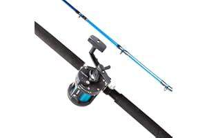 Fladen Fishing Fission Ensemble canne à pêche et moulinet multiplicateur de qualité avec ligne pour pêche marine et hauturière Classe bateau/mer Bleu 1,8 ou 2,1 m 13,6 à 18,1 kg