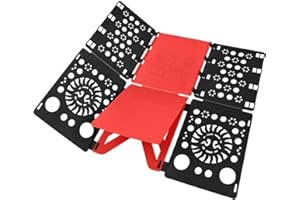 BoxLegend Pollover Hosen Hemden Wäsche Kinder- und Erwachsen-Faltbrett Falthilfe für Wäsche Kleidung T Shirt Falten Zusammenlegen Wäschefalter Wäschefaltbrett Hemdenfalter Blau Plus (Rot)