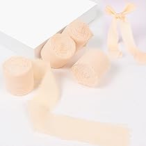 Chiffon Schleifenband 4cm X 20m - 4 Rollen Fransenband Für Geschenke & Deko