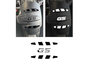 BLACK DOVES GRAPHICS 3 Stück REFLEKTIERENDE Aufkleber Kompatibel mit Motorrad R 1200 1250 GS Adventure HECKFENDER Schwarz