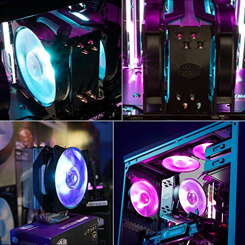 Cooler Master MasterAir MA410P RGB - Ventiladores de CPU  4 Heatpipes  1 x MasterFan AB 120 RGB Ventilador  LED RGB  MAP-T4PN-220PC-R1