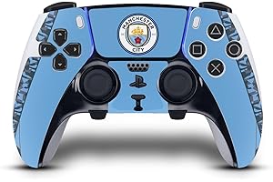 Head Case Designs Officially Licensed Manchester City Man City FC Home Kit 2024 Champions Vinyl Sticker Gaming Skin Decal Cover Compatible With Sony PlayStation 5 PS5 DualSense Edge Controller