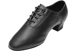 BOTCAM Scarpe Ragazzi Scarpe da ballo moderne Sala da ballo Latino Scarpe da ballo in pelle tinta unita per lacci Pelle di agnello Bambini