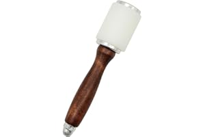 STORMSHOPPING Leathercraft Nylon Hammer - Leather Carving Hammer Cowhide Sew Hammer with Wooden Handle