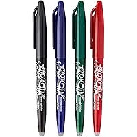 Pilot Pen Frixion Erasable Rollerball Pen - Assorted Colours (Pack of 4)