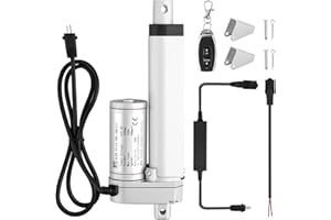 AUTOUTLET Linear Actuator DC 12V 750N 100mm + Drahtlose Fernbedienung Kit, Linearantrieb Motor Linearmotor Verstellantrieb Toröffner Elektro Zylinder Schubstangenmotor mit 2pcs Halterungen