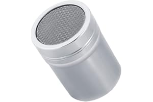 FYBIDA Agitatore Per Zucchero In Polvere, Agitatore Per Zucchero A Velo Al Cioccolato In Acciaio Inossidabile Agitatore Per Zucchero A Velo Setaccio In Polvere Lattine Per Caffè Cappuccino(S)