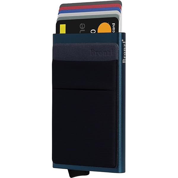 Portafoglio Uomo Slim, Porta Carte Di Credito Uomo Piccolo Con Chiusura Magnetica & Finestra ID & Protezione RFID, Portacarte In Pelle Pop-up Per 11 Carte, Porta Tessere Con Portamonete E Banconote - Foto 11