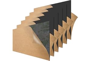 YIWONFU A4 Pannello Acrilico Taglia a Misura Realizzazione Artigianale, Specchio Sullo Sfondo Fogli Acrilici Nero per Dipinti, Cornici per Foto, Artigianato Fai-Da-Te(6 Pezzi/29.7×21cm×1mm)