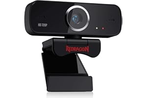 Webcam Redragon Fobos Gw600 Hd - Microphone Intégré - Mise Au Point Fixe - Champ De Vision De 68º