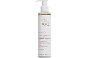 TAAJ | Lait Démaquillant Micellaire Hymalaya | Nettoie et Démaquille | Élimine les Impuretés | Peau Parfaitement Douce et Souple | Le Teint est Frais et Lumineux | Fabriqué en France | Vegan | 200 ml