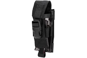 Sonew Borsa Militare di Nylon Portatile Multifunzionale All'aperto del Sacchetto di Stoccaggio, Custodia per Armi della Tasca della Torcia Elettrica(Nero)