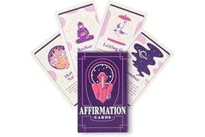PURPLE CANYON Daily Affirmation Cards for Stress Relief, Meditation, and Motivation | Perfect Mindfulness Gift | Deck of 52 Cards