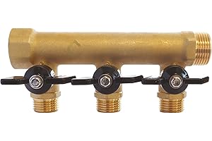 Somatherm for you - Brass Collector con mini -twin integrato - 3 maschi inizia 15/21-20/27 Input femmina - Output maschile 20/27