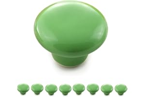 Möbelknöpfe 8er Set aus Porzellan/Keramik grün – Möbelgriff Türknauf Schrankgriff Schrankknopf Möbelknauf – Knauf & Griff in Vintage Shabby Landhaus Antik für Möbel Schublade Schrank by Ganzoo