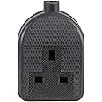 Pro Elec 0138-BK 1-Gang Rubber Trailing Socket, 13A, 250V, Black