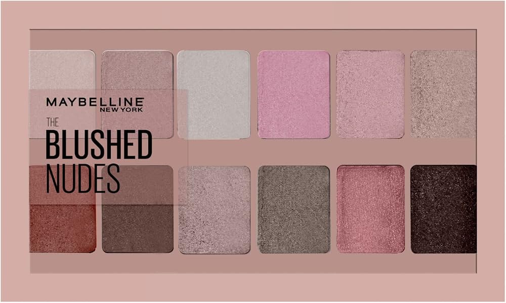 Maybelline New York The Blushed Nudes Far Paleti | Yoğun pigmentasyon, kombine tonlar, kolay bulanıklık, doğal ve sofistike görünümler, EyeStudio