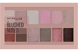 Maybelline New York EyeStudio, Paleta de Sombras de Ojos, 12 Colores, 01 Blushed Nudes