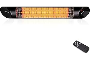 veito Blade Optima - Calefacción por Infrarrojos Radiante, Color Negro, 2500 W, IP55, Control Remoto