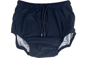 AQX Couches de bain réutilisables pour adultes ayant des besoins spéciaux, couches lavables et anti-fuite, couches à remonter pour protection contre l'incontinence, unisexe (taille L, bleu)