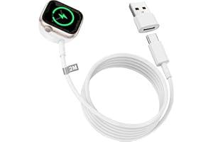 Laddkabel för Apple Watch Laddare, iWatch Laddkabel 2 m Apple Watch Laddkabel USB C Magnetisk Laddstation Laddare Apple Watch