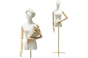 HIYOUGO Schaufensterpuppe Weiblich Schneiderpuppe, Schneiderbüste mit Verstellbarer Höhe Damenbüste Mannequin Kleiderpuppe Torso Weibliche Büste Kleid Ausstellungsstand (Farbe : C)