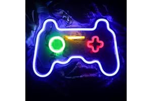 ADDLIVE LED Néon Murale, Jeu en Forme de Néon Enseigne LED, Panneau Néon Jeux Grande, Décoration Murale Néon LED USB Exploité pour Club, Bar, Décoration de Fête