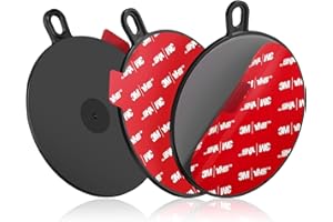 volport 95 mm/3,74" Klebe-Befestigungsplatten für Armaturenbrett, Selbstklebende Montageplatte mit 3M-Kleber, Saugnapf-Unterlage-Klebeplatte für Tomtom & Garmin Navigationsgeräte, Dashcam, Autohalter