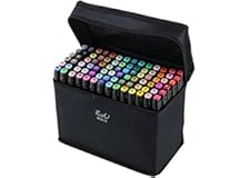 Tiokkss 80 Colors Touch-5 Alcohol Graphic Pen Manga Graphic W/bag Art Twin Marker Pen W060015