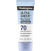 Neutrogena Ultra Sheer Broad Spectrum Sunscreen SPF 70, 3 Ounce