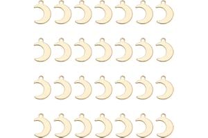 UNICRAFTALE Breloque Lune Forme Pendentifs Breloques Acier Inoxydable Pendentif Métal Matériel Breloque pour Bracelet Collier Fabrication de Bijoux Artisanat