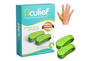 Aculief - Award Winning Natural Headache, Migraine, Tension Relief Wearable – Supporting Acupressure Relaxation, Stress Alleviation – Simple & Effective 2 Pack - (Green, Regular)