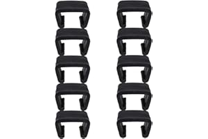 SUQ I OME 10 Pack Small Outdoor Patio Rattan Furniture Clips, Patio Wicker Rattan Sectional Modular Sofa Chair Connector Fasteners,1.74 inch