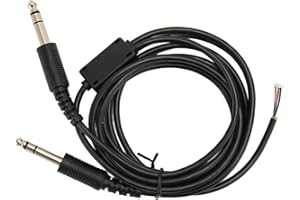 VBESTLIFE Cavo Sostitutivo per Cuffie Aeronautiche con Doppio Connettore GA per David Clark AVCOMM Pilot, 6,6 Piedi