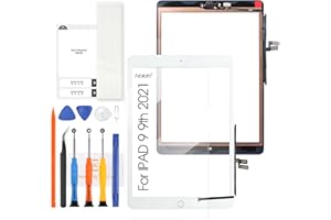 Arbilato For iPad 9th Gen Generation Touch Screen, Touchscreen for iPad 9 Screen Replacement, for iPad 10.2 2021 Digitizer A2603 A2604 A2605 Glass Sensor (with Home Button,Not LCD) (White)
