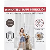 Aksu Beyaz Mıknatıslı Kapı Sinekliği 105x210Cm