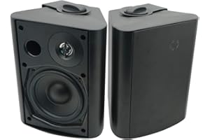 Herdio - Altoparlanti Esterni Compatibili con Bluetooth, 12,7 cm, con bassi potenti, sistema di montaggio a parete