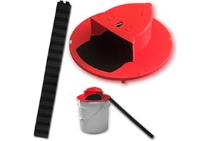 BSTMOME Mouse Trap Automatic Reset Flip and Slide - Bucket Mouse Traps,Indoor Outdoor Mouse Trap,Mouse Trap Bucket Lid, 5 Gallon Bucket Compatible (Red)