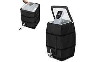 BLYEMICHDI Pokrywa pompy do wanny z hydromasażem, osłona pompy grzejnika spa Lazy Spa, wodoodporne pyłoszczelne pokrowce na wannę spa do wanny na zewnątrz wodoodporne, 43 x 38 x 53 cm