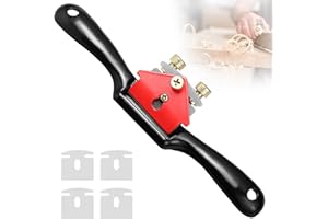 FORYNXHWIN 9” Adjustable Spokeshave, Wood Plane, Hand Planers for Wood with 4 Replacement Blades, Woodworking Tools for Woodworking and Manual DIY Enthusiasts