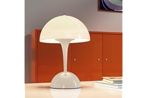 ONEWISH Lampe de Table Sans Fil, Dimmable Lampe de Nuit LED Rechargeable(Blanc)