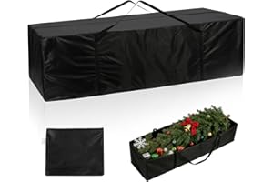 AiQInu Borsa da Giardino per Cuscini, Oxford Porta Cuscini da Esterno Impermeabile, Nero Borsa per Cuscino con Maniglie - 173x76x51cm