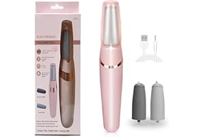 MZZSVEUY Silk 3 Pro Hard Skin Remover, Foot Wand, Electric Callus Remover, Non-Blade Foot File Wand, 2-Speed Waterproof Pedicure Tool with LED Light for Dry & Cracked Heels,Pink